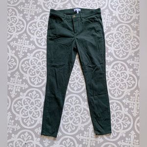 Dark green stretchy jeans